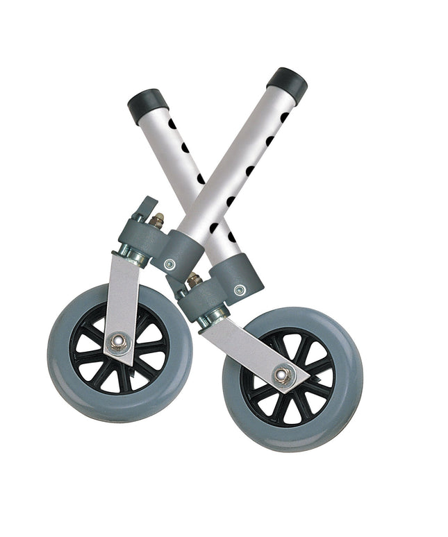 Swivel Lock Walker Wheels, 5", 1 Pair