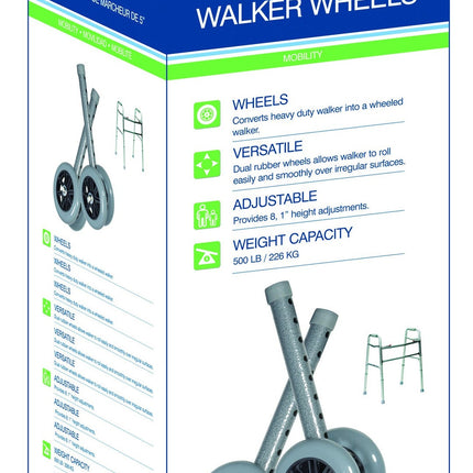 Heavy Duty Bariatric Walker Wheels, 5", 1 Pair