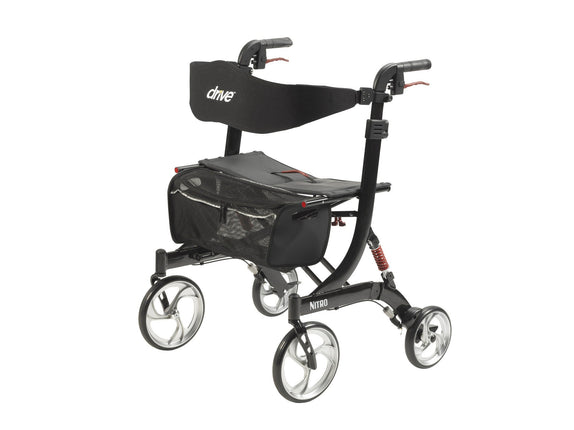 Nitro Euro Style Walker Rollator, Heavy Duty, Black