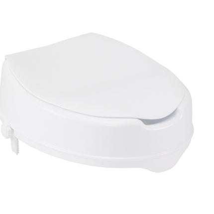 Raised Toilet Seat with Lock and Lid, Standard Seat, 4"