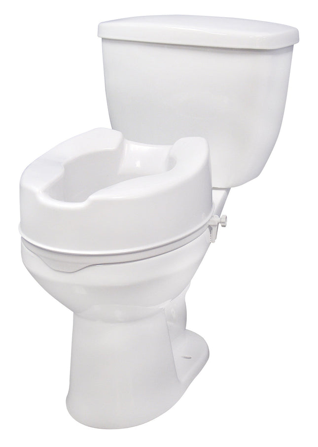 Raised Toilet Seat with Lock, Standard Seat, 6"