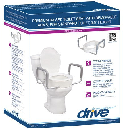 Premium Seat Riser with Removable Arms, Standard Seat