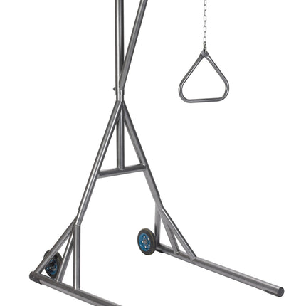 Heavy Duty Trapeze with Base and Wheels, Silver Vein