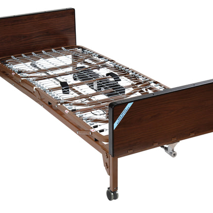 Delta Ultra Light Semi Electric Hospital Bed with Full Rails and Foam Mattress