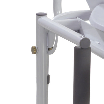 Steel Drop-Arm Commode with Wheels and Padded Armrests (case of 2 units)