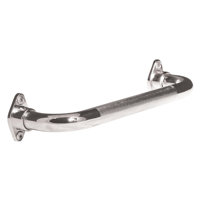 Knurled Chrome Grab Bar with Rotating Flange, 24"