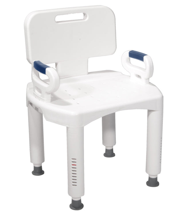 Drive Medical Premium Series Shower Chair with Back and Arms