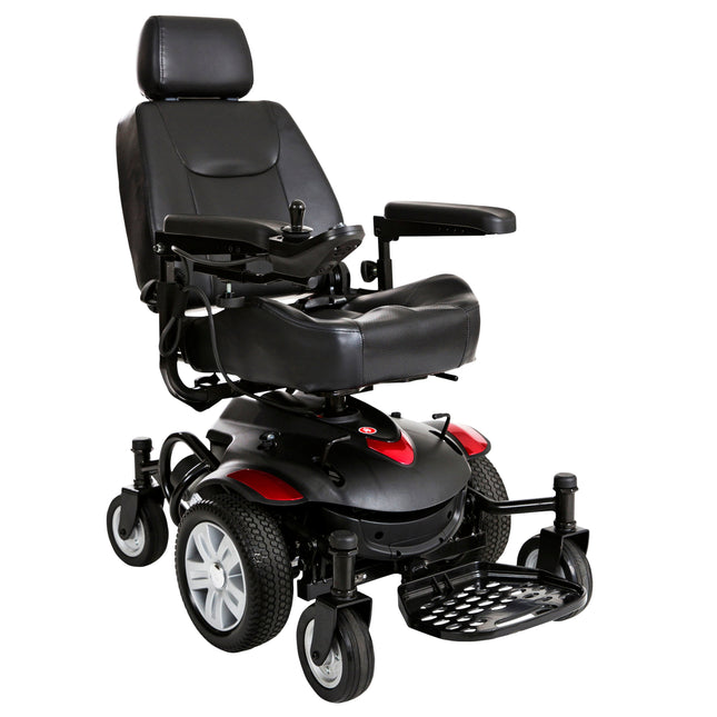 Titan AXS Mid-Wheel Power Wheelchair, 18"x18" Captain Seat