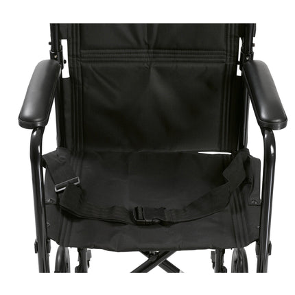 Lightweight Transport Wheelchair, 19" Seat, Black