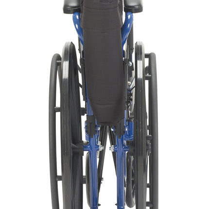 Blue Streak Wheelchair with Flip Back Desk Arms, Elevating Leg Rests, 18" Seat