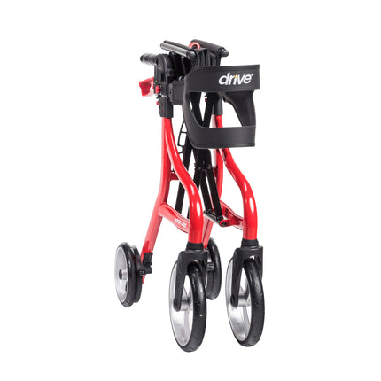 Nitro Sprint Rollator Rolling Walker, Hemi Height, Red