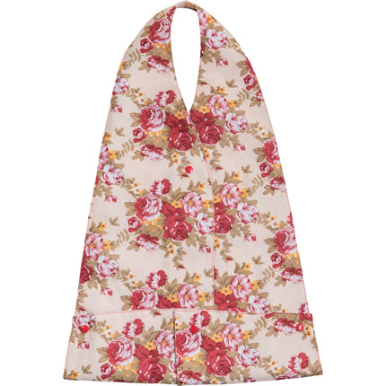 Adult Bib Scarf, Pink and Floral