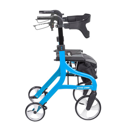 Nitro Sprint Rollator Rolling Walker, Tall, Blue