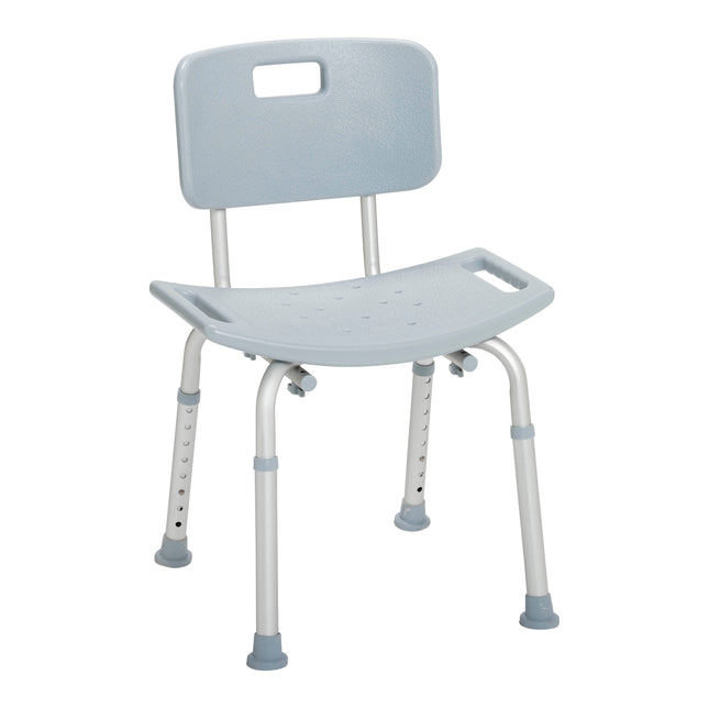 Bathroom Safety Shower Tub Bench Chair with Back, Gray