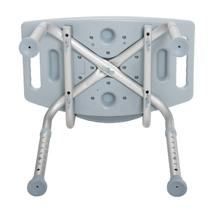 Bathroom Safety Shower Tub Bench Chair with Back, Gray