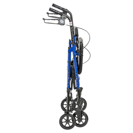 Adjustable Height Rollator with 6" Wheels, Blue