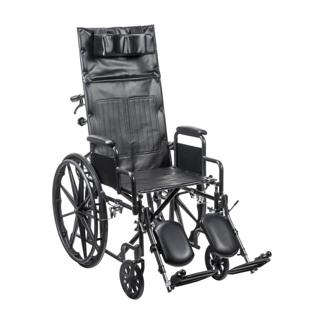 Silver Sport Full-Reclining Wheelchair, Desk Arms, 16" Seat