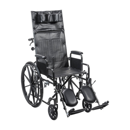 Silver Sport Full-Reclining Wheelchair, Desk Arms, 18" Seat