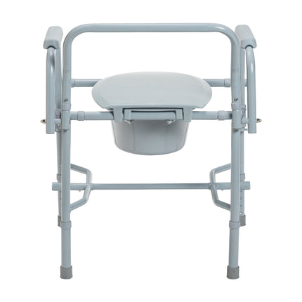 Steel Drop Arm Bedside Commode with Padded Arms