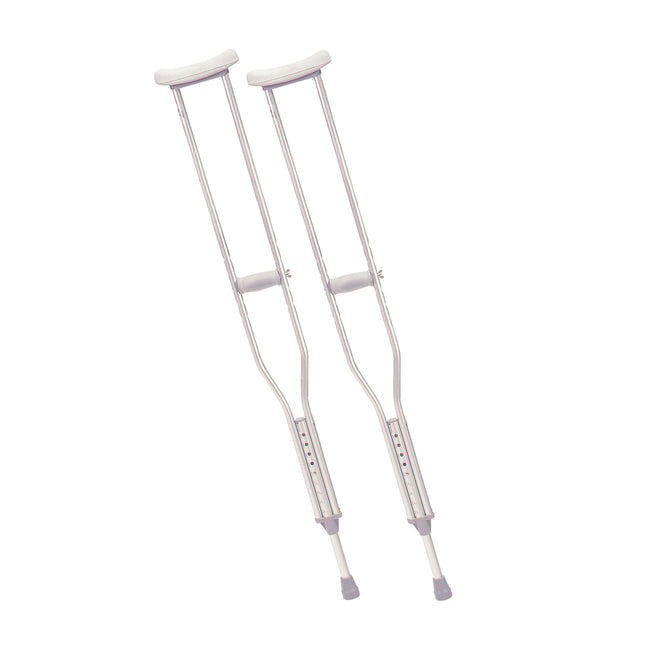 Walking Crutches with Underarm Pad and Handgrip, Tall Adult, 1 Pair