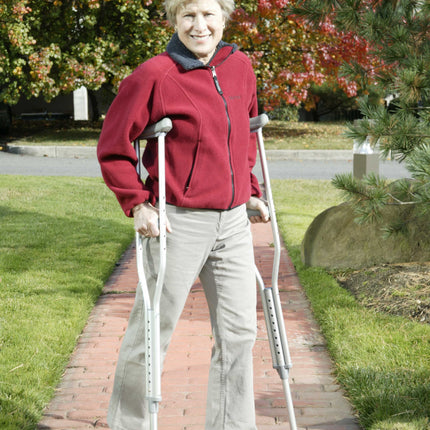 Walking Crutches with Underarm Pad and Handgrip, Tall Adult, 1 Pair