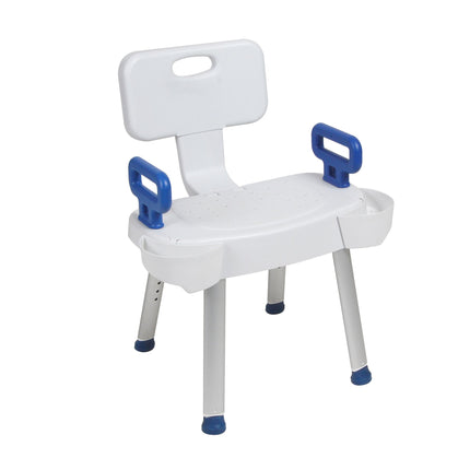 Bathroom Safety Shower Chair with Folding Back