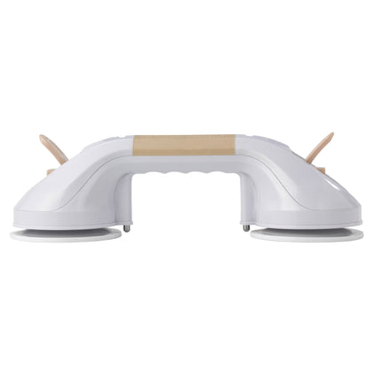 Suction Cup Grab Bar, 12", White and Beige
