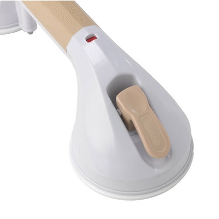 Suction Cup Grab Bar, 12", White and Beige