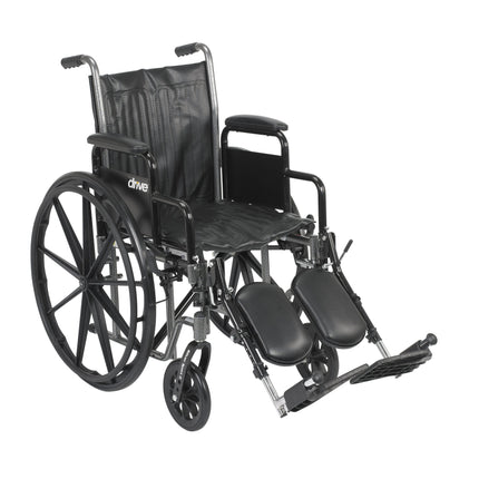 Silver Sport 2 Wheelchair, Detachable Desk Arms, Elevating Leg Rests, 18" Seat