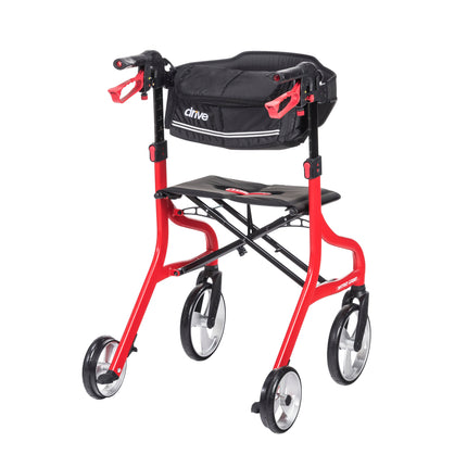 Nitro Sprint Rollator Rolling Walker, Tall, Red